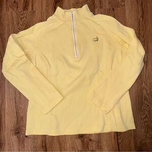 Magnolia Lane Golf Masters Yellow‎ Quarter-Zip Pullover | Size Medium